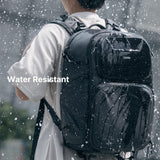 ULANZI BP10 35L Hardshell Camera Backpack, Professional Splash-proof Photography Camera Case Anti Theft Travel f Photographers Unisex Drone DSLR Mirrorless Camera Lens Tripod Holder 17'' Laptop Black