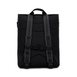 RAINS Trail Rolltop Waterproof Backpack – Black Rolltop Urban Daypack Water Resistant Water Repellent Minimalist Design for Men & Women – 2 Year Warranty