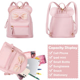 Sunwel Fashion Cutest Toddler Sequin Bow Mouse Ears Bag Mini Backpack for Teen Little Girls with Pom Pom(pink)