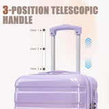 Clyrava 20 Inch Carry on Luggage Set with 14" Cosmetic Case Pink Purple, Suitcases with Spinner Wheels Hardshell, Hard Shell Suitcases 2 Piece Set, Rolling Suitcase for Women/Men/Girls Travel
