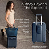 Briggs & Riley Essential 22" Carry On Expandable Spinner - Luggage for Travel, Suitcases with Wheels, Hardside Rolling Bag for Men & Women, Self-Repairing Zipper - Sympatico Collection, Navy