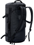 MIER Large Duffel Backpack Sports Gym Bag with Shoe Compartment, Heavy Duty and Water Resistant, Black, 45L