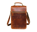 13" leather messenger bag laptop case office briefcase gift for men computer distressed shoulder bag
