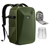 K&F CONCEPT Camera Backpack,Hardshell Photography DSLR Camera Bag with 15-15.6 Inch Laptop Compartment Hard Shell Camera Case Compatible with Canon/Nikon/Sony/DJI Mavic Drone