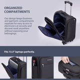 Verage Underseat Carry On Luggage with Wheels, 14.5-Inch Spinner Small Suitcase, Softside Lightweight Travel Bag for Men and Women, Airplane Carry On Bag, Black