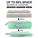 COVAX 4 Set Compression Packing Cubes, Travel Luggage Organizers and Storage Packing Cubes (Green)