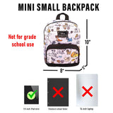 Disney Cats and Dogs Mini Backpack - 10" Exclusive Woven Small Backpack with Front Pocket | Adjusts to Fit Women, Teens, Girls, Kids