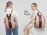 MKP COLLECTION Women Fashion Backpack Purse Multi Pockets Anti-Theft Rucksack Travel Shoulder Bag Handbag Set 2pcs