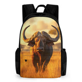 African Buffalo Sunset Backpack with Pocket Travel Daypack Laptop Lightweight Gear Bag for Office Commute Travel