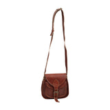 Indian Hando Art 9 inch Women Leather Cross-body Shoulder Bag Satchel Ladies Purse Genuine Multi Pocket Saddle Vintage Handmade Travel
