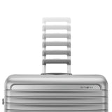 Framelock Max 21” Carry-On Hardshell Zipperless Luggage - Highly Secure Integrated Eazylock™ Mechanism - RightHeight™ Adjustable Handle System - 360° Spinner Wheels - Airline Approved - Glacial Silver