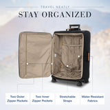 Bric's X-Bag Large Spinner with Frame, Water-Resistant 360° Wheeled Checked Luggage with Ergonomic Handle and Organized Interior – 30 Inch, Black