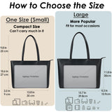 KALIDI Tote Bag Zipper Shoulder Bag Faux Leather Purses for Women Large Casual Handbag Work Dating College, Black