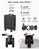 YOETEY Luggage Sets 3 Piece, Expandable Hardshell Suitcase with TSA Lock & Silent Spinner Wheels, Lightweight Hardside Travel Suitcase Set for International Trips (20/24/28 in, Black)