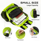 VPBAGE 15L Water-resistant Hiking Daypack, Small Backpack Travel Outdoor, Lightweight Day Pack with Tool Loops