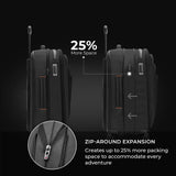 Briggs & Riley Domestic 22" Carry On Expandable Spinner - Luggage for Travel, Suitcases with Wheels, Softside Rolling Bag for Men & Women - ZDX Collection, Black
