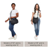 Baggallini Essential Hobo Crossbody Bag for Women - Built-in RFID Card Holder - Hobo Travel Bag with Luggage Sleeve