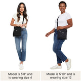 Go Bagg with RFID Wristlet - Lightweight 10.75"x10" Travel Purse Crossbody Bag for Women