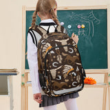 Glaphy Western Boho Tribal Cowboy Vintage School Backpack Lightweight Laptop Backpack Student Travel Daypack with Reflective Stripes