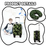Esteemly Kid's Luggage Set 2 Piece Suitcase Set 16" Hardside Luggage with Spinner Wheels Girls Carry on Toddler Travel Rolling Suitcase with Neck Pillow Airline Approved