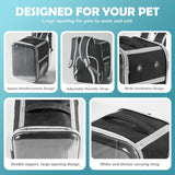 Mrichltm Clear Cat Backpack Carrier Dog and Cats Backpack Bubble, Space Capsule Cat Bag Carrier, Breathable and Suitable Panorama Pet Backpacks for Biking/Traveling/Camping/Walking (Black)