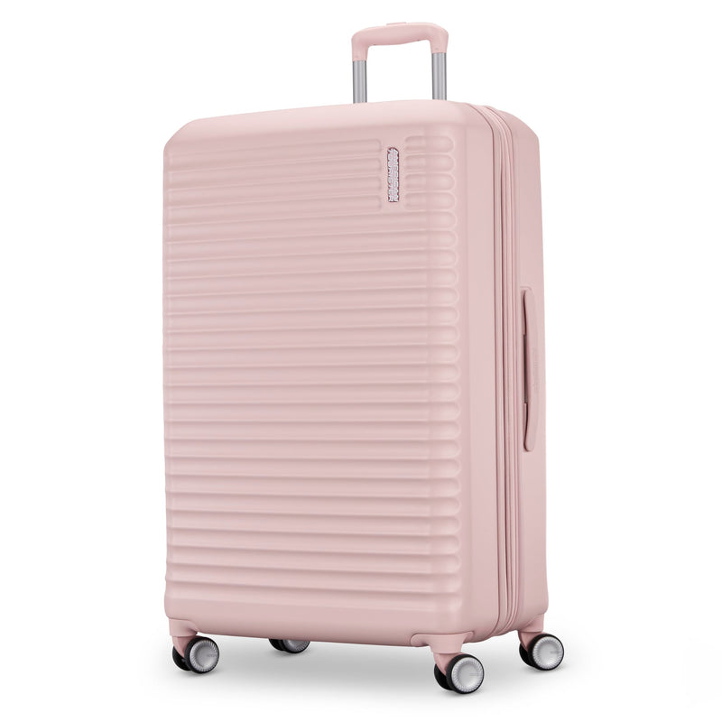 American Tourister Stratum 3.0 Large 28-Inch Spinner, Airline Approved, Durable Hardside Luggage, Expands 1.5", RightHeight™ Adjustable Handle, Pink Blush