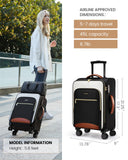 LOVEVOOK Carry On Luggage 22x14x9 Airline Approved, 20 Inch Softside Suitcases with Wheels, Lightweight Spinner Carry on Suitcase with TSA Lock, Water-Resistant Large Capacity Luggage for Travel
