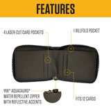 Carhartt Men's Water Repellent Zipper Wallet W/RFID-Blocking Liner, Dark Blue