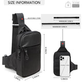 higouta Mini Sling Bag for Men Women, Small Crossbody Waterproof Practical Shoulder Chest Bag for Travel Work Sport