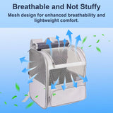 Pesen Cat Backpack Carrier, Breathable & Foldable Pet Carriers for Cats, Small Dogs and Rabbits Under 15 lbs, Airline Approved Dog & Cat Carrier Backpack for Hiking, Travel, Camping, Light Gray