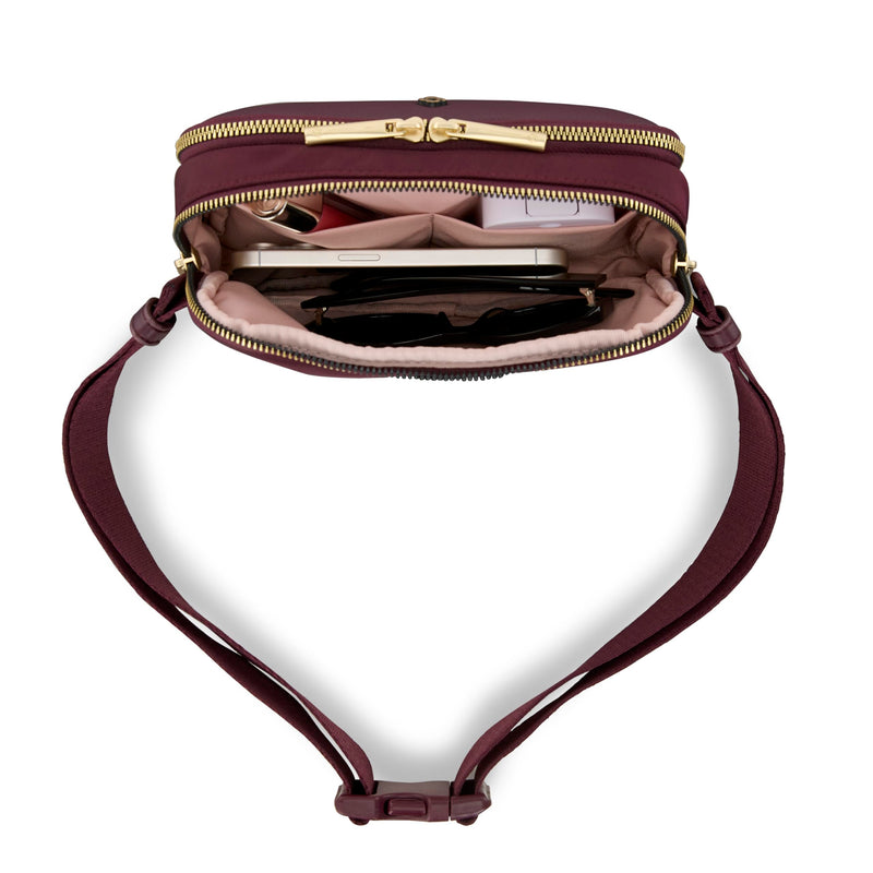 Samsonite Mobile Solution 2 Crossbody Sling Bag, Multi-Way Waist & Fanny Pack with RFID-Protected Front Pocket, Adjustable Strap, Interior Slip Pockets, Travel & Everyday Hands-Free Bag - Merlot