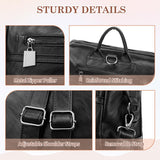 VASCHY Backpack Purse for Women,Fashion Convertible Vegan Leather Shoulder Bags Handbags for Work/Travel/Ladies/College Black
