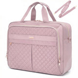 WIRABO 17 Inch Laptop Bag for Women, Computer Bag, Laptop Briefcase, Messenger Bag for Work Office Teacher Business Travel Pink