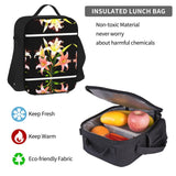 WZYCWB A bouquet of lilies in full bloom Backpack (3-piece set), large capacity backpack, student school bag, pencil case, lunch bag combination