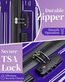 sukiost Luggage Set, 20 Inch Carry on Luggage, 24 Inch Checked Luggage Lightweight Hardside Suitcase With Spinner Wheels, TSA Lock, 2-Piece Set