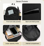natyrlpog Women's Backpack Oxford Fabric, Lightweight Waterproof Daypack, Large A4 Capacity for Daily Use