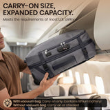 Fanwoli Rolling Vacuum Backpack Travel with One-Button Compression, Expandable Carry-On Suitcase Luggage, Approved TSA Lock & Water-Proof Laptop Compartment for Outdoor/Family/Business Trips