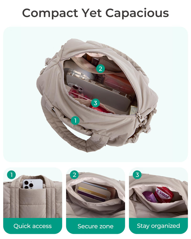 BAGSMART Reiki Gym Bag for Women, Mini/Medium Crossbody Bags for Women, 5L Dance Bag with Detachable Strap / 15L Yoga Mate Bag with Wet & Dry Pocket, 5L-Jet Black