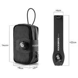 ROCKBROS Water-Resistant Bike Saddle Bag with Water Bottle Holder & Taillight Hanger – Large Capacity Rear Seat Pack for Road & Mountain Cycling