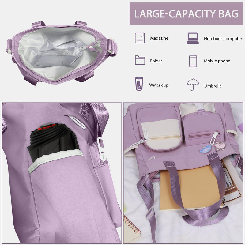 Women's Messenger Bag - Professional Crossbody Work Satchel Stylish Office Purse for Business Travel & Commuting(Purple)