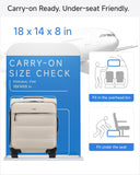 LUGGEX 16 Inch Underseat Carry On Luggage with Spinner Wheels, UDS Softside Lightweight Suitcase for 2-Day Travel (UX-Pro, Beige, 16-Inch)