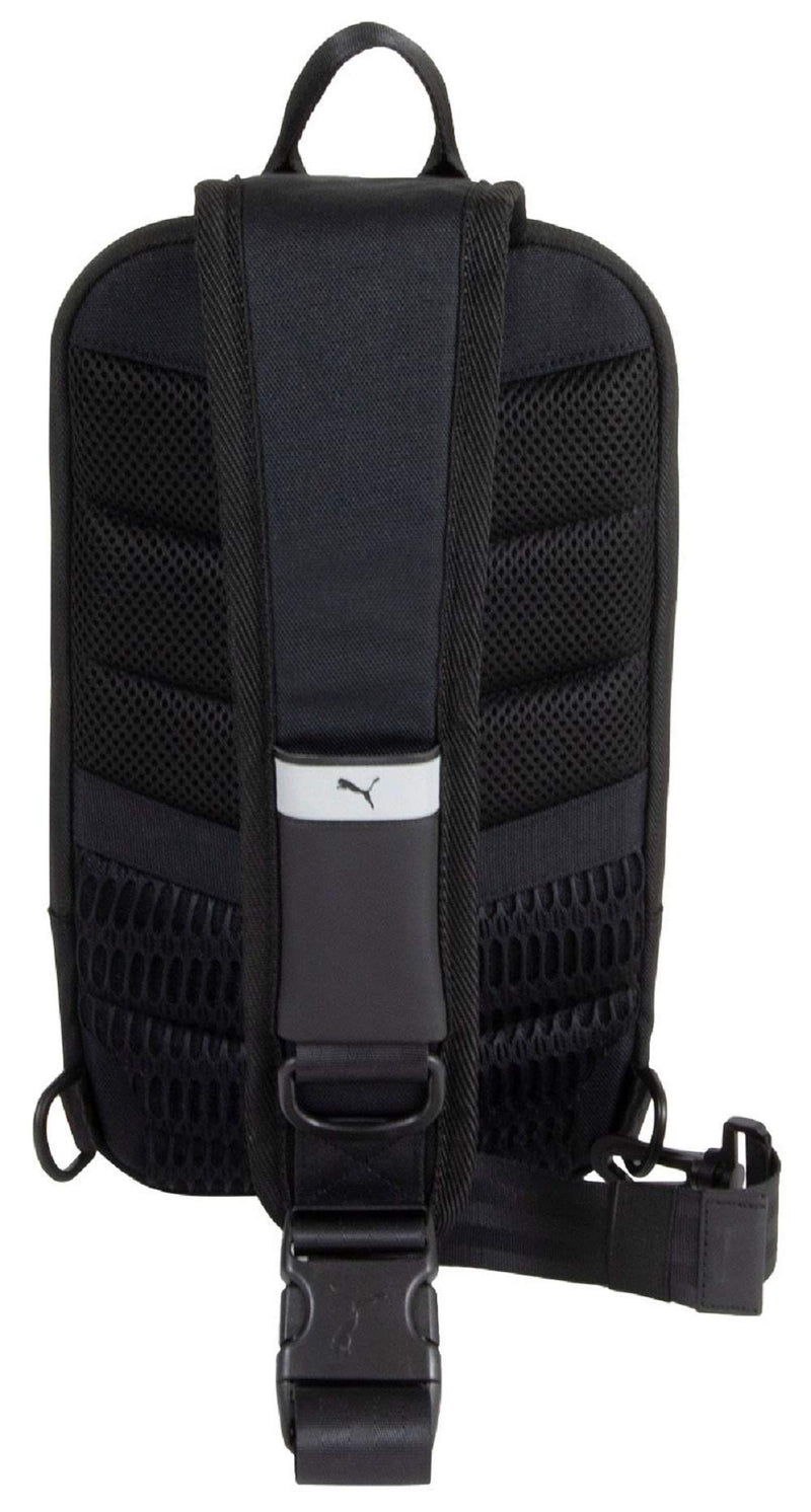 PUMA Forecast Multitude Backpack Sling Shoulder Bag (Black/White/Red)