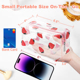CarryEpic Clear Makeup Bag, Small Clear Toiletry Bag for Travel, Cosmetic Makeup Organizer Bags with Zipper, Plastic PVC Pouch Transparent Zip for Purse Reusable TSA Approved Quart Size (Strawberry)
