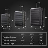 Samsonite Omni 2 Hardside Expandable Luggage with Spinner Wheels, 3-Piece Set (19/24/28), Artic Silver