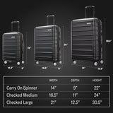 Samsonite Omni 2 Hardside Expandable Luggage with Spinner Wheels, Checked-Medium 24-Inch, Purple