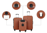 Wrangler Smart Spinner Hardside Luggage, 22-Inch Carry-On, Burnt Orange