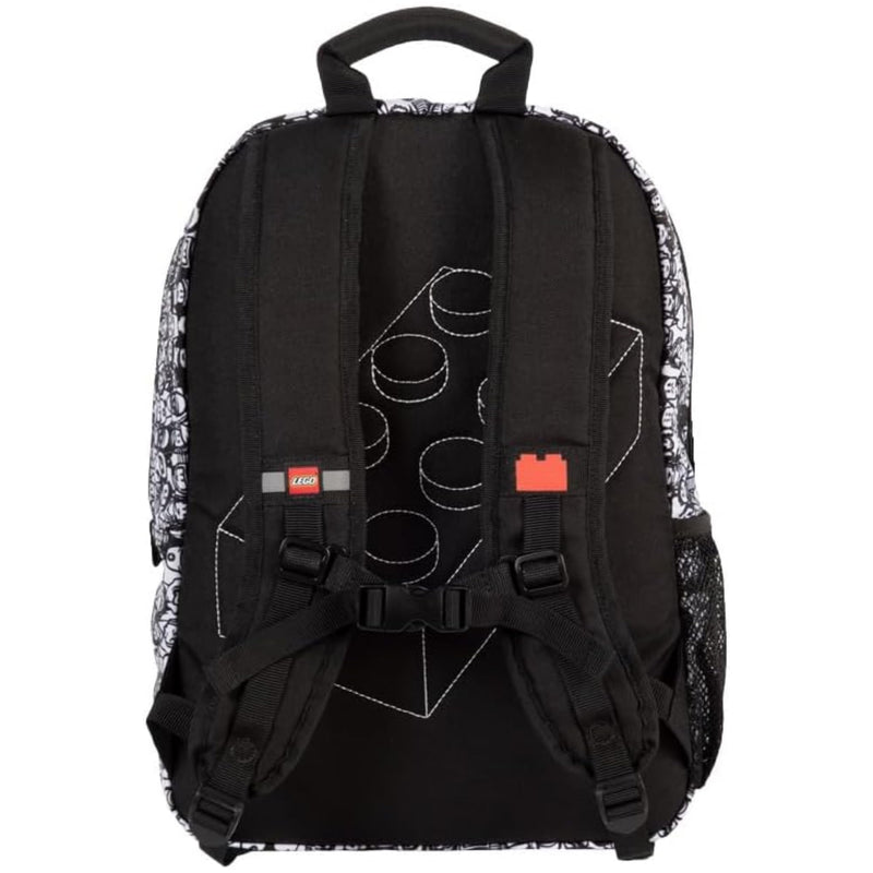 LEGO Iconic Prints Kids School Backpack Bookbag, for Travel, On-the-Go, Back to School, Boys and Girls, with Adjustable Padded Straps and Fun patterns, Crowd Color Me