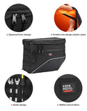 KEMIMOTO Upgrade Motorcycle Saddle Bags Middle-Sized Throw Over Saddlebags Orange Liner Scooter Panniers 26L Universal Compatible with Softail Sportster Cruiser Motorbike Dirt Bike