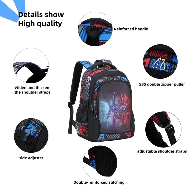 Lmwzh Backpack For Boys Elementary School Bags Kids Bookbag Waterproof Lightweight Durable (18Inch)