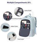 MATEIN 30 L Large Laptop Backpack, Stylish Lightweight Nursing Teacher Work Backpack with Anti Theft Pocket, College Travel Comupter Bag Soft and Comfortable for Daily, Blue Beige